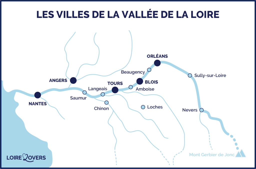 Carte villes de la Loire
