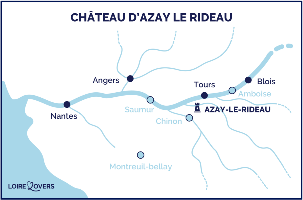 Azay le Rideau castle map_chateau d'Azay le Rideau map