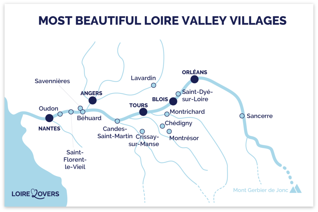 map most beautiful villages loire valley
