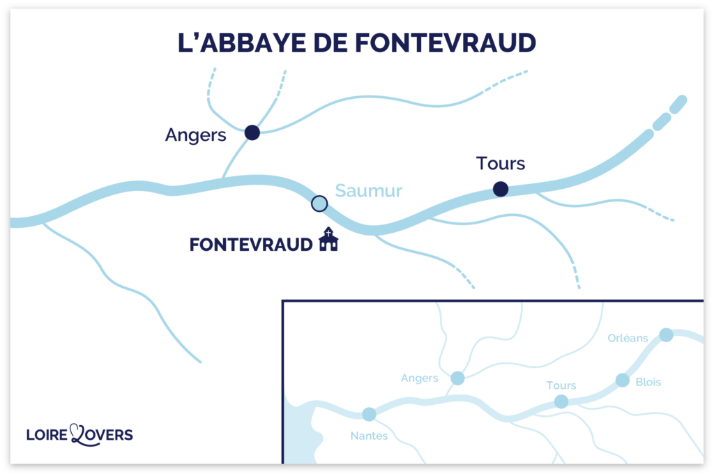 Mappa dell'Abbazia di Fontevraud