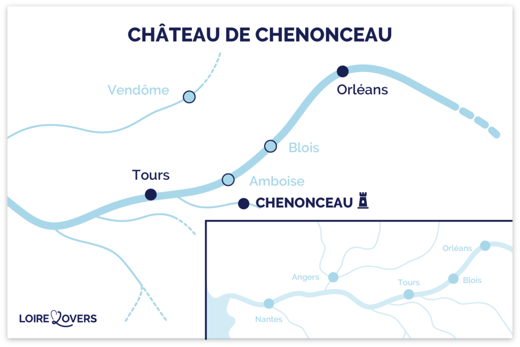 kaart van kasteel chenonceau