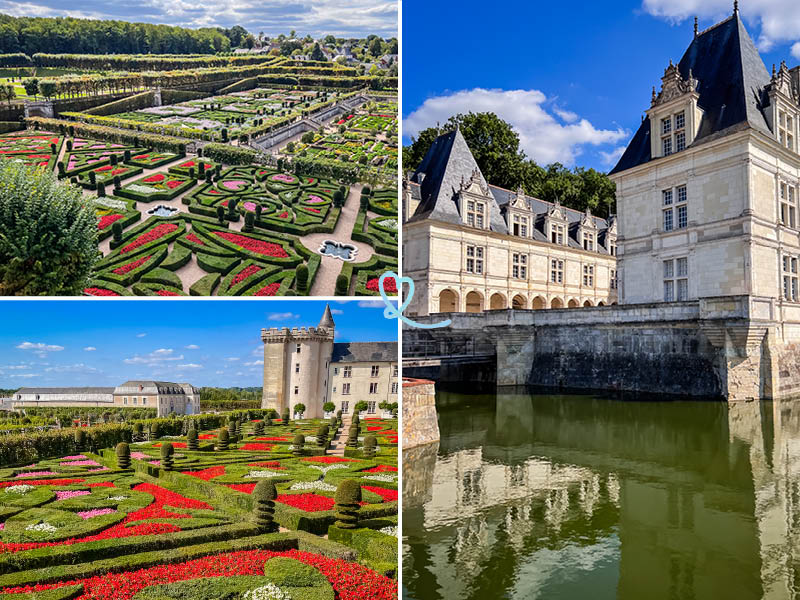 Overview of the Château de Villandry and its gardens.