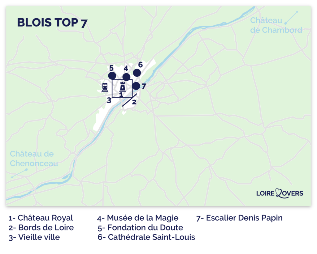 carte attractions blois